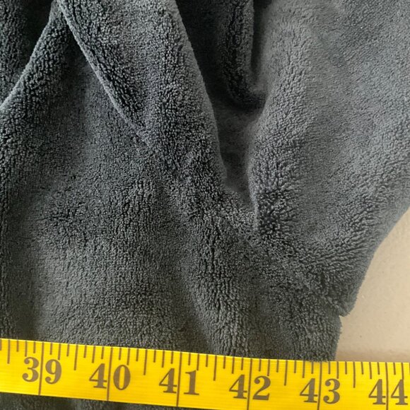 Alexander Del Rossa Sz 5X/6X Robe Black Hooded Plush Fleece Soft Long Loungewear - Picture 6 of 10